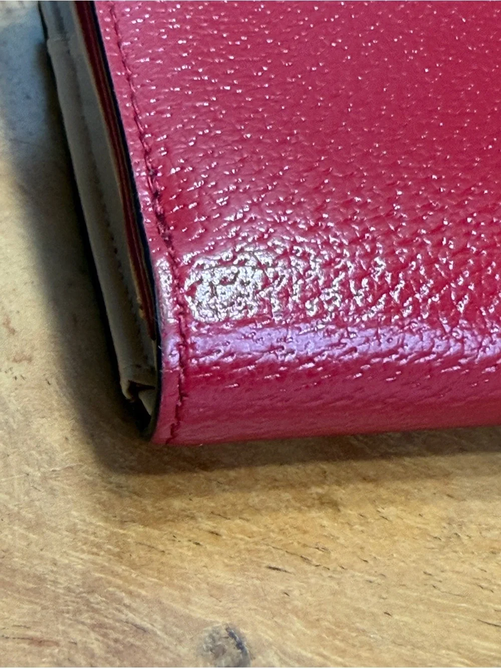 Kate Spade Classic Red Pebbled Leather Double Zip Wristlet Wallet